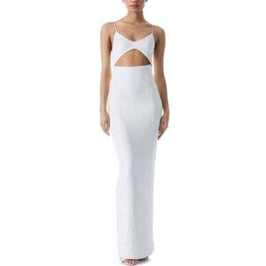 NWT! ALICE + OLIVIA Valli Fitted Cutout Cami Sequin Midi Dress